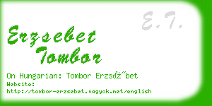 erzsebet tombor business card